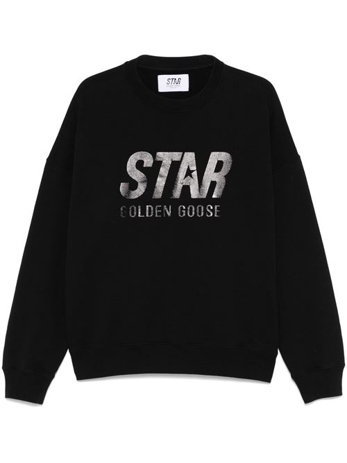 Black crew neck sweatshirt GOLDEN GOOSE | GUP01992P00180390100